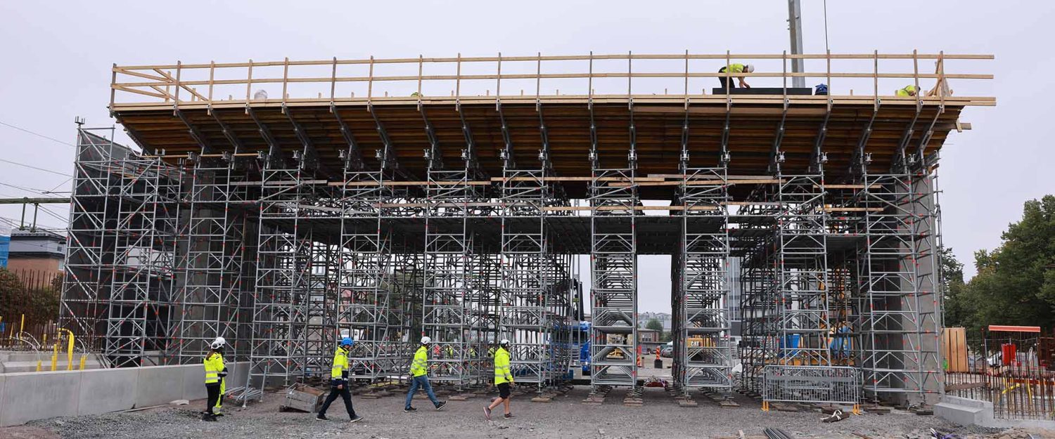 Layher Twixbeam vid Karlstad tågstation